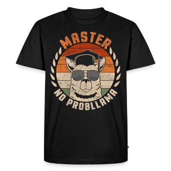 Vintage Master No Probllama Pour Master Diplômé - T-shirt Premium bio Homme - noir - Devant - Nico (187cm)
