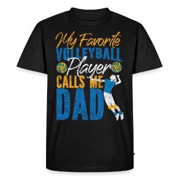 Joueur de volleyball Équipe Papa Père - T-shirt Premium bio Homme - noir - Devant - Nico (187cm)