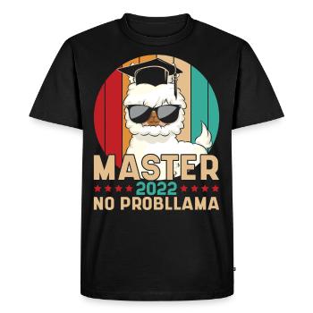 Master 2022 Pas de Probllama disant Maître - T-shirt Premium bio Homme - noir - Devant - Nico (187cm)