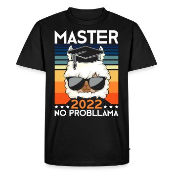 Master 2022 Pas de Probllama disant Maître - T-shirt Premium bio Homme - noir - Devant - Nico (187cm)