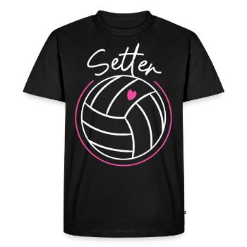 Joueur de volleyball Team Setter - T-shirt Premium bio Homme - noir - Devant - Nico (187cm)