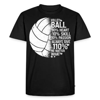 Joueur de volleyball Équipe volleyball - T-shirt Premium bio Homme - noir - Devant - Nico (187cm)