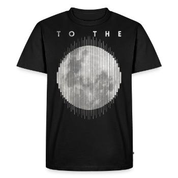 Crypto Trading Stock Chart Cot to the Moon - T-shirt Premium bio Homme - noir - Devant - Nico (187cm)