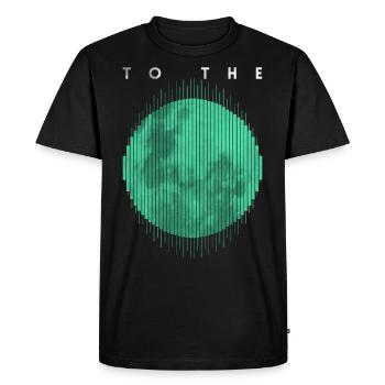 Crypto Trading Stock Chart Cot to the Moon - T-shirt Premium bio Homme - noir - Devant - Nico (187cm)