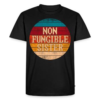 NFT Art Crypto NFT Cite Non Fungible Sister - T-shirt Premium bio Homme - noir - Devant - Nico (187cm)