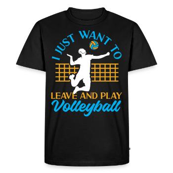 Équipe de volley-ball que je veux juste - T-shirt Premium bio Homme - noir - Devant - Nico (187cm)