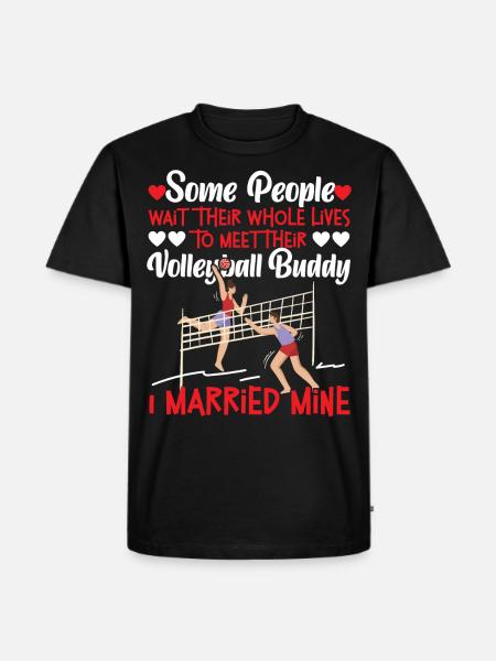 Volleyball Player Team Husband - Männer Premium Bio T-Shirt - Schwarz