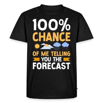 Météorologue Prévisions météorologiques - T-shirt Premium bio Homme - noir - Devant - Nico (187cm)