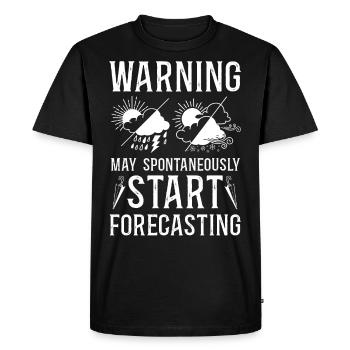 Météorologue Prévisions météorologiques - T-shirt Premium bio Homme - noir - Devant - Nico (187cm)