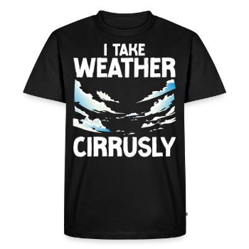 Météorologue Prévisions météorologiques - T-shirt Premium bio Homme - noir - Devant - Nico (187cm)