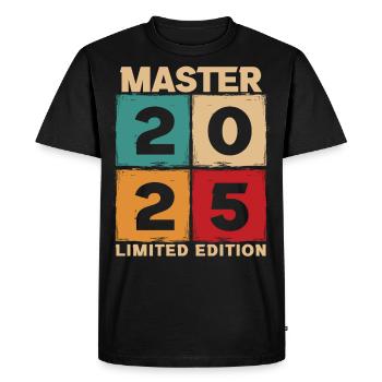 Master 2025 Diplôme Cadeau Étude Diplômé - T-shirt Premium bio Homme - noir - Devant - Nico (187cm)