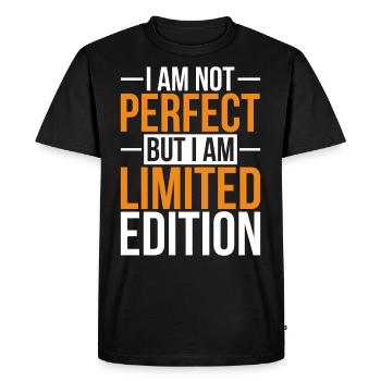 Je ne suis pas parfait mais je suis en édition limitée - T-shirt Premium bio Homme - noir - Devant - Nico (187cm)