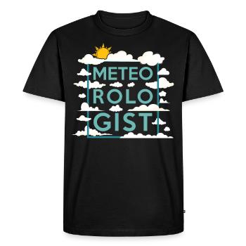 Météorologue Prévisions météorologiques - T-shirt Premium bio Homme - noir - Devant - Nico (187cm)