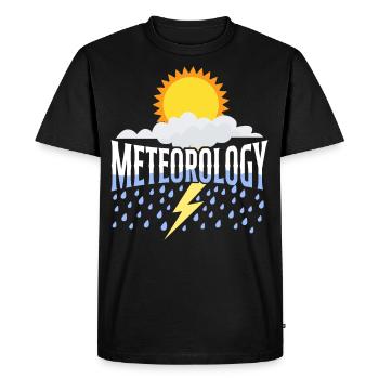 Météorologue Prévisions météorologiques - T-shirt Premium bio Homme - noir - Devant - Nico (187cm)