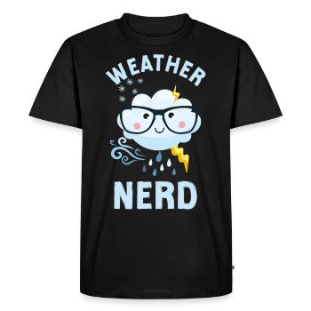 Meteorologist Weather Forecast - Men's Premium Organic T-Shirt - black - Front - Nico (187cm)
