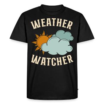 Meteorologist Weather Forecast - Men's Premium Organic T-Shirt - black - Front - Nico (187cm)