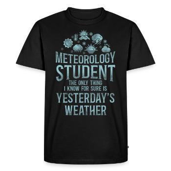 Météorologue Prévisions météorologiques - T-shirt Premium bio Homme - noir - Devant - Nico (187cm)