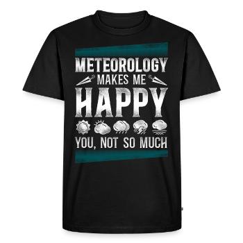 Météorologue Prévisions météorologiques - T-shirt Premium bio Homme - noir - Devant - Nico (187cm)