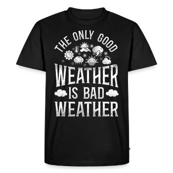 Meteorologist Weather Forecast - Men's Premium Organic T-Shirt - black - Front - Nico (187cm)