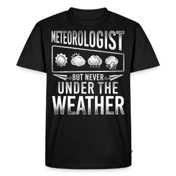 Météorologue Prévisions météorologiques - T-shirt Premium bio Homme - noir - Devant - Nico (187cm)