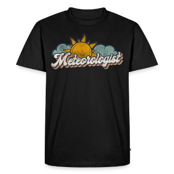 Météorologue Prévisions météorologiques - T-shirt Premium bio Homme - noir - Devant - Nico (187cm)