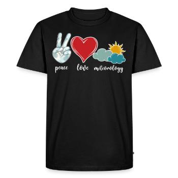 Météorologue Prévisions météorologiques - T-shirt Premium bio Homme - noir - Devant - Nico (187cm)
