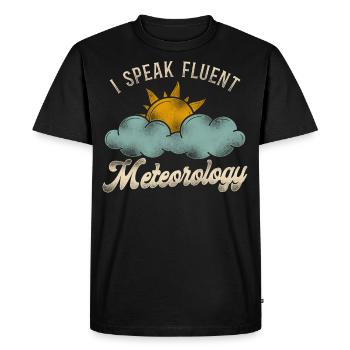Météorologue Prévisions météorologiques - T-shirt Premium bio Homme - noir - Devant - Nico (187cm)