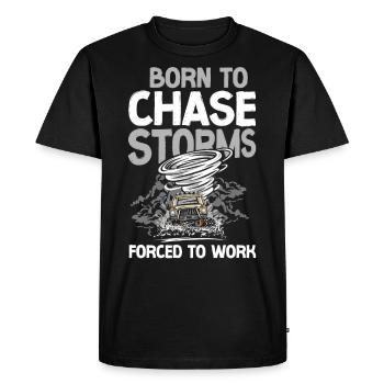 Météorologie des ouragans Storm Chaser - T-shirt Premium bio Homme - noir - Devant - Nico (187cm)