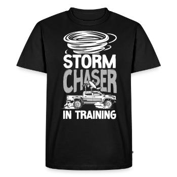 Météorologie des ouragans Storm Chaser - T-shirt Premium bio Homme - noir - Devant - Nico (187cm)