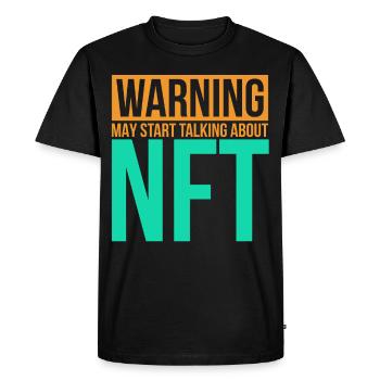 Crypto Art peut commencer à parler de NFT - T-shirt Premium bio Homme - noir - Devant - Nico (187cm)