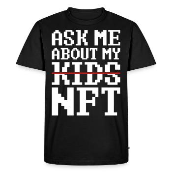 Crypto Non Fungible Token Aks Me À propos de mon NFT - T-shirt Premium bio Homme - noir - Devant - Nico (187cm)