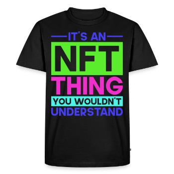 Crypto Art Non Fungible Token C’est une chose NFT - T-shirt Premium bio Homme - noir - Devant - Nico (187cm)