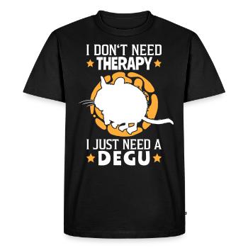 J’ai juste besoin de mon rongeur Degu - T-shirt Premium bio Homme - noir - Devant - Nico (187cm)