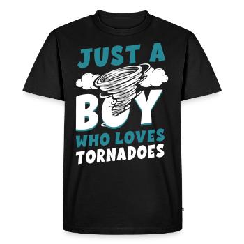 Météorologie des ouragans Storm Chaser - T-shirt Premium bio Homme - noir - Devant - Nico (187cm)