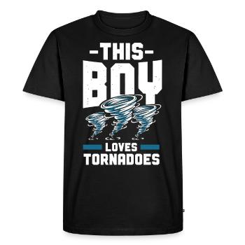Météorologie des ouragans Storm Chaser - T-shirt Premium bio Homme - noir - Devant - Nico (187cm)