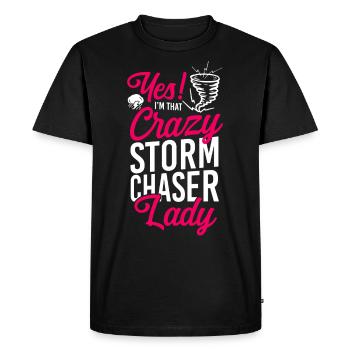 Météorologie des ouragans Storm Chaser - T-shirt Premium bio Homme - noir - Devant - Nico (187cm)