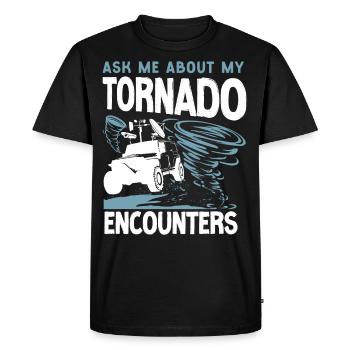 Météorologie des ouragans Storm Chaser - T-shirt Premium bio Homme - noir - Devant - Nico (187cm)