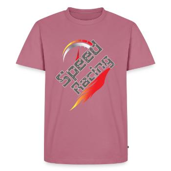 Course de vitesse - T-shirt Premium bio Homme - mauve - Devant - Nico (187cm)