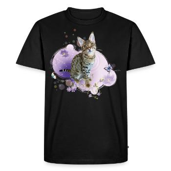 Tabby - Men's Premium Organic T-Shirt - black - Front - Nico (187cm)