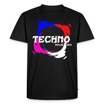 Rave On! - T-shirt Premium bio Homme - noir - Devant - Nico (187cm)