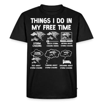 Storm Chaser Hurricane Meteorology - Men's Premium Organic T-Shirt - black - Front - Nico (187cm)