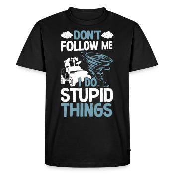 Météorologie des ouragans Storm Chaser - T-shirt Premium bio Homme - noir - Devant - Nico (187cm)
