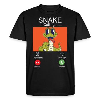 Serpent Serpent Téléphone Affichage Serpent - T-shirt Premium bio Homme - noir - Devant - Nico (187cm)