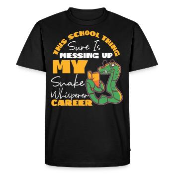 Serpent Serpent Cette chose de l’école - T-shirt Premium bio Homme - noir - Devant - Nico (187cm)