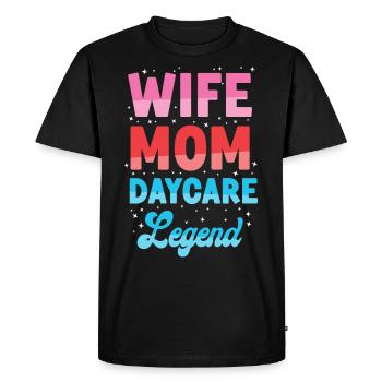 Fournisseur de services de garde d’enfants Enseignant - T-shirt Premium bio Homme - noir - Devant - Nico (187cm)