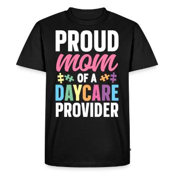 Fournisseur de services de garde d’enfants Enseignant - T-shirt Premium bio Homme - noir - Devant - Nico (187cm)