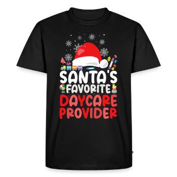 Fournisseur de services de garde d’enfants Enseignant - T-shirt Premium bio Homme - noir - Devant - Nico (187cm)