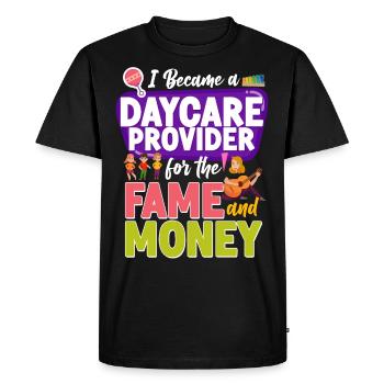 Childcare Daycare Provider Teacher - Men's Premium Organic T-Shirt - black - Front - Nico (187cm)