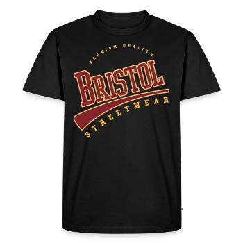 Bristol England UK College High School Style - Men's Premium Organic T-Shirt - black - Front - Nico (187cm)