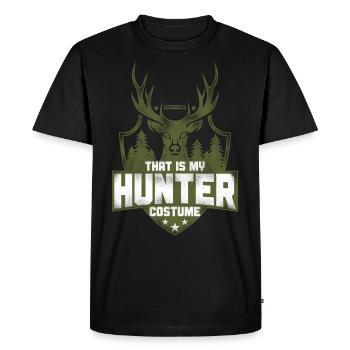 Chasseur de cerfs Buck Halloween - T-shirt Premium bio Homme - noir - Devant - Nico (187cm)